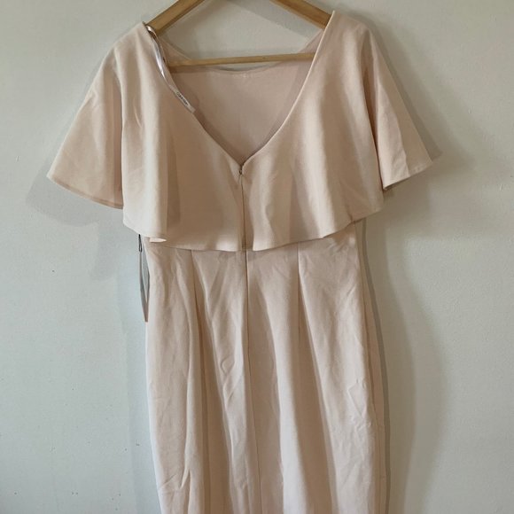 Calvin Klein Pink Butterfly Sleeve Midi Dress - Picture 5 of 7
